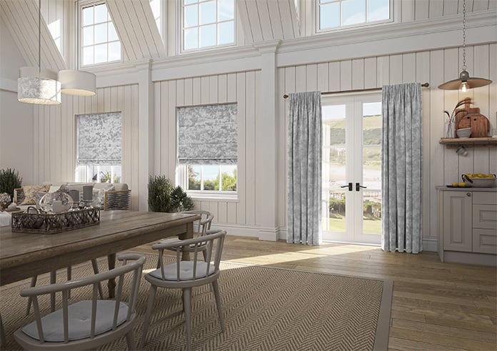 Crushed Velvet, Silver Grey - Twist&Fit Roman Blind - Image 7